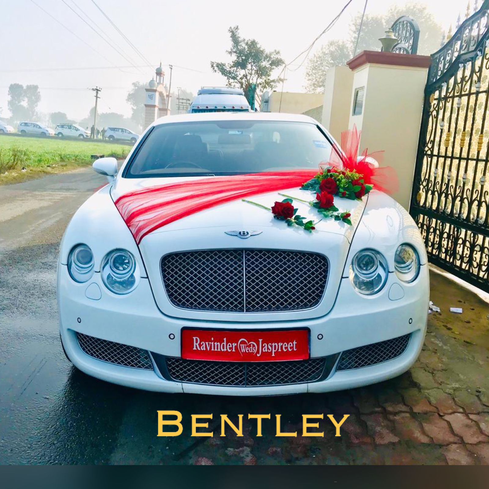 Bentley car on rent for wedding